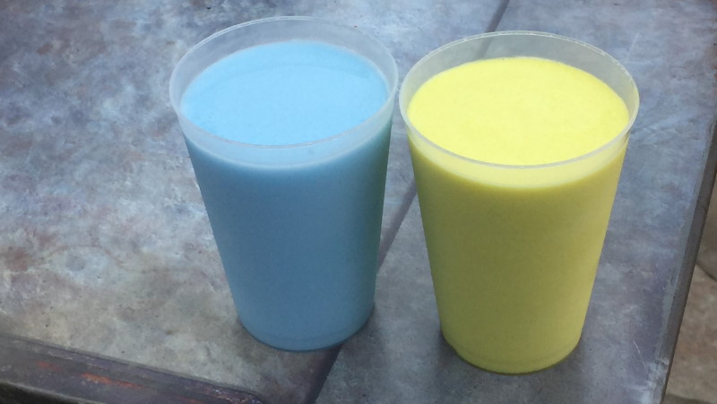 blue milk and green milk