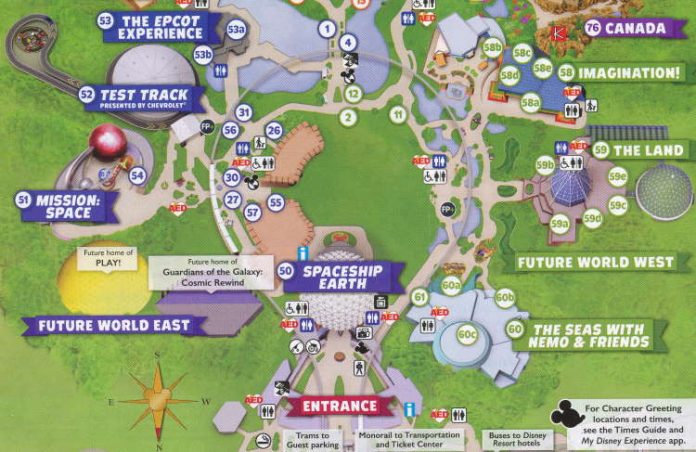 Updated Epcot Map