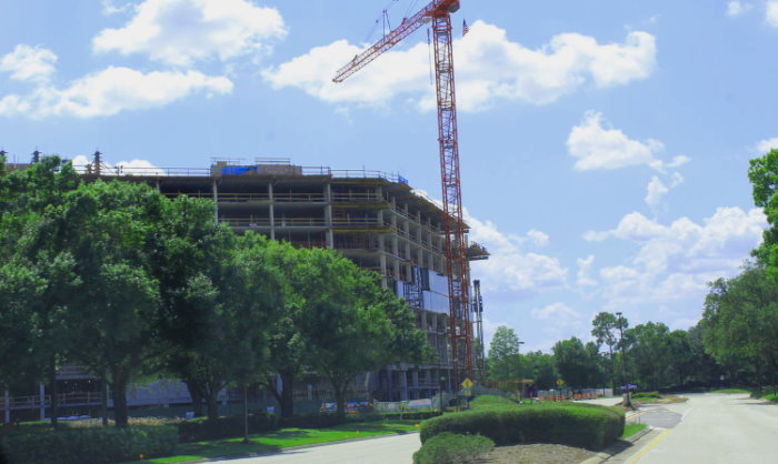 Construction of The Cove hotel at Walt Disney World.