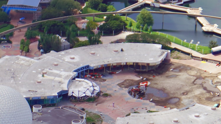 Demolished Fountain of Nations at Epcot
