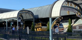 Disney Skyliner cabins collide at the Epcot station.