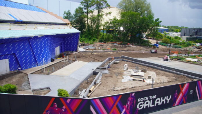 Construction on front of Guardians of the Galaxy coaster at Epcot