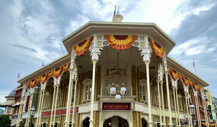 Halloween decorations in the Magic Kingdom