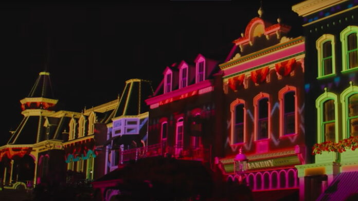 Disney Enchantment projections on Main Street USA