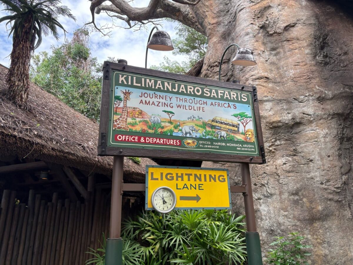 Entrance signage for Kilimanjaro Safaris.