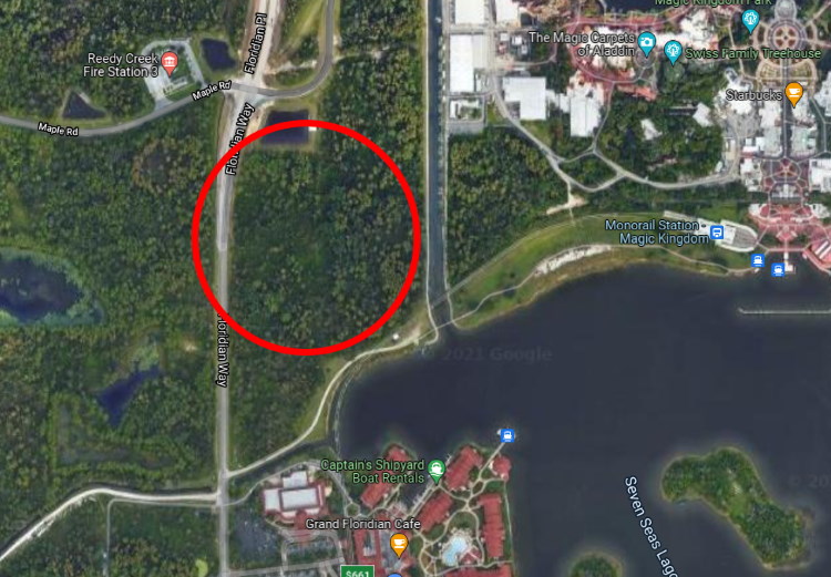Rumored location for a new Magic Kingdom resort