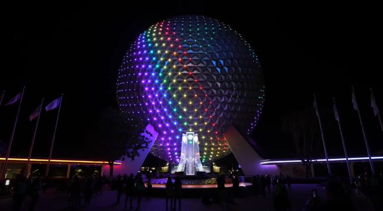 Spaceship Earth's tribute to The Muppets and Rainbow Connection