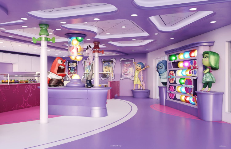 Inside Out Sweets Shop on the Disney Wish.
