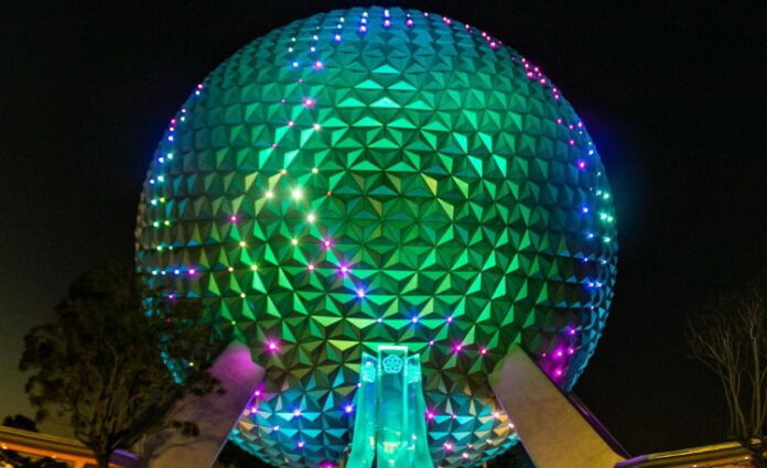 Colors of the Wind lighting package on Spaceship Earth