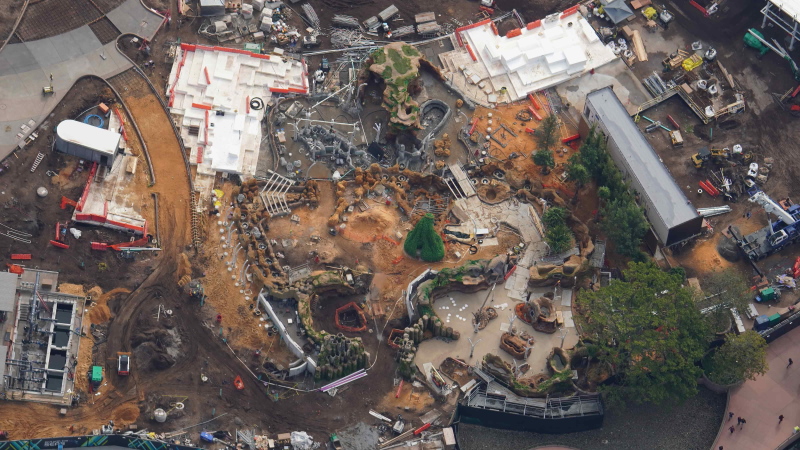 Aerial view of the Journey of Water at EPCOT.