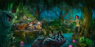 Concept art for Tiana's Bayou Adventure.