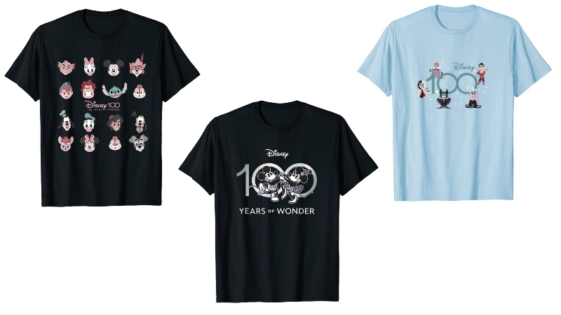Disney 100th anniversary t-shirts.
