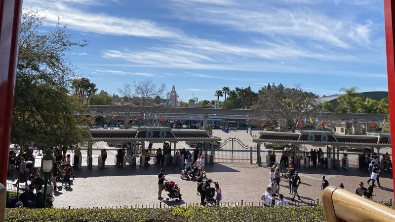Disneyland Esplanade view from the Disneyland Railroad.