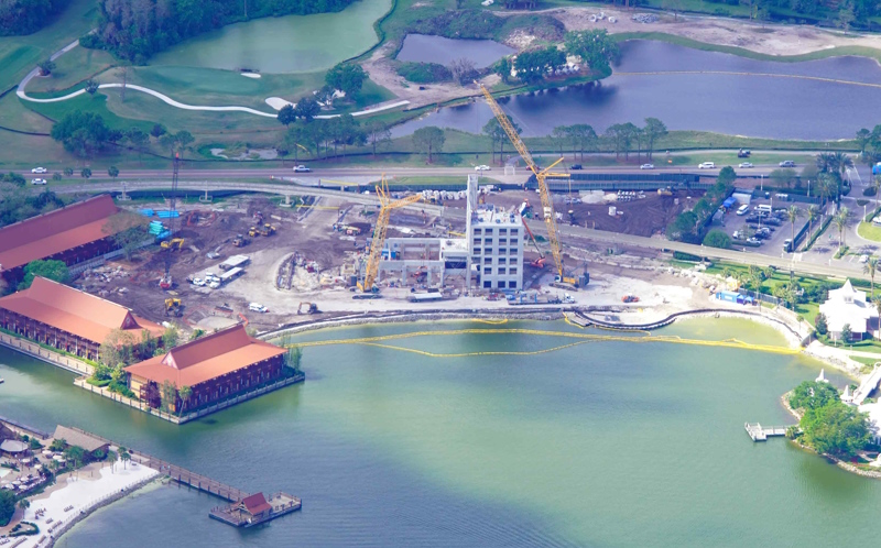 Construction of DVC Villas at Disney's Polynesian Resort.