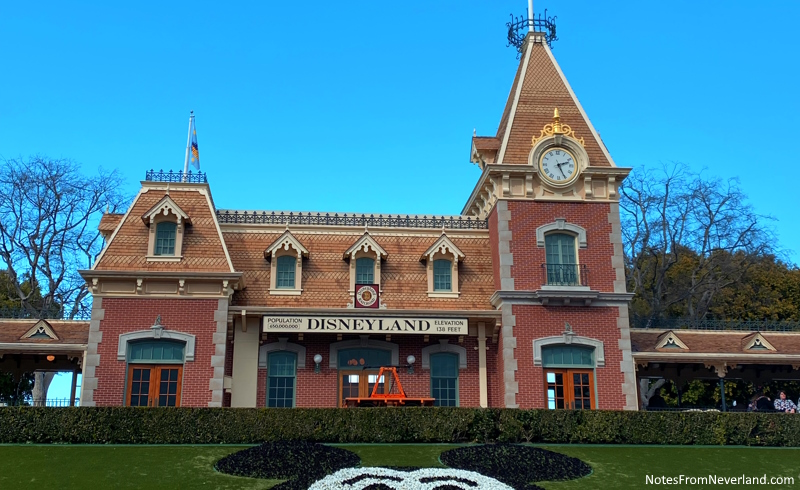 Disneyland's main entrance and train station.