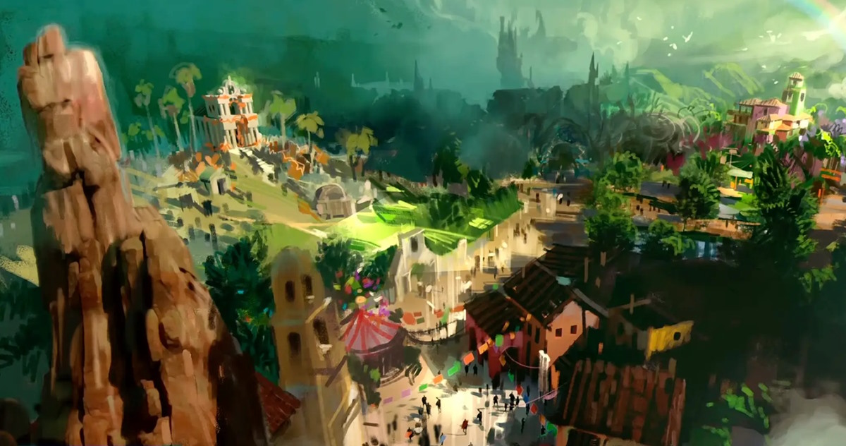 Concept art for new lands at Magic Kingdom.