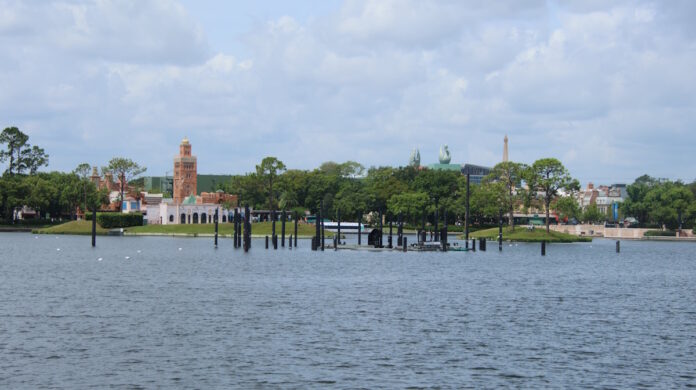 Pilings for new EPCOT fireworks show.
