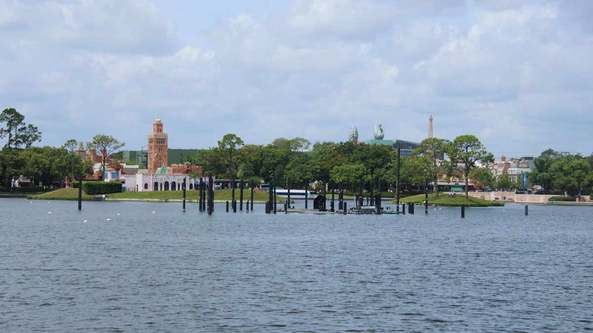 Pilings Installed in World Showcase Lagoon for New EPCOT Fireworks Show ...