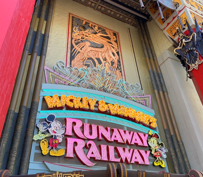 Neon Sign at Mickey & Minnie's Runaway Railway at Disney's Hollywood Studios.