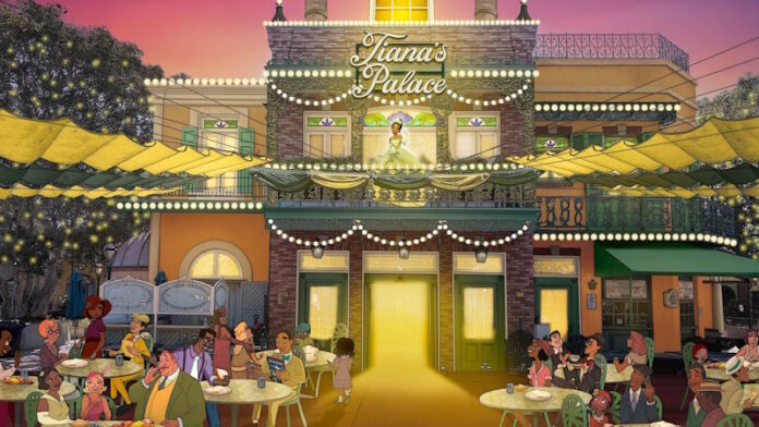Tiana's Palace Restaurant concept art at Disneyland.