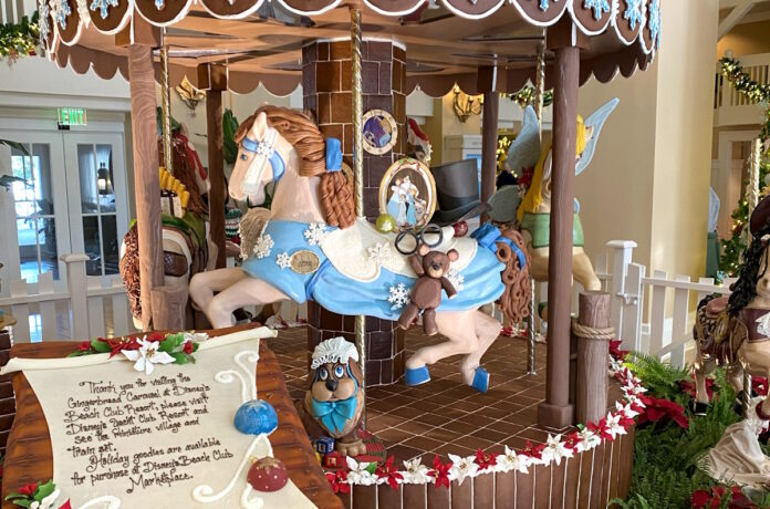 Gingerbread carousel at Disney's Beach Club Resort.
