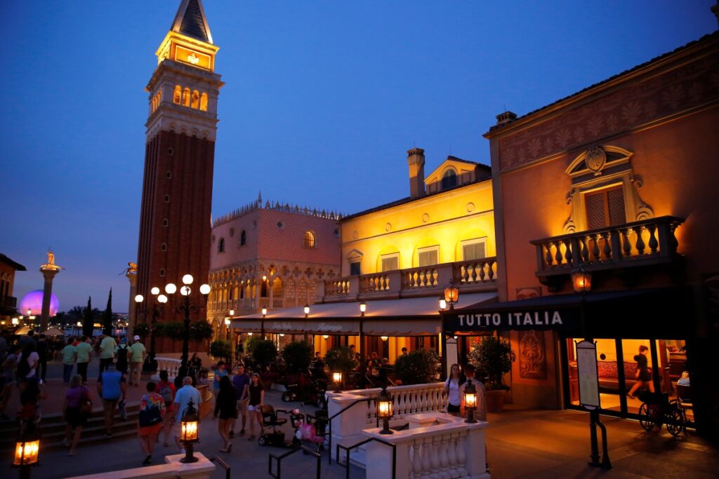 Exterior of Tutto Italia restaurant at EPCOT.