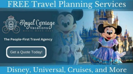 Banner advertisement for Royal Carriage Vacations travel agency.