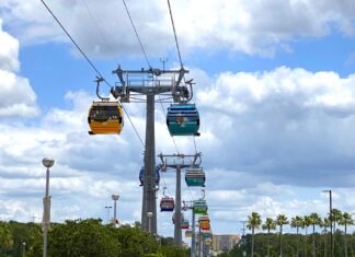 The Disney Skyliner at Disney's Hollywood Studios.