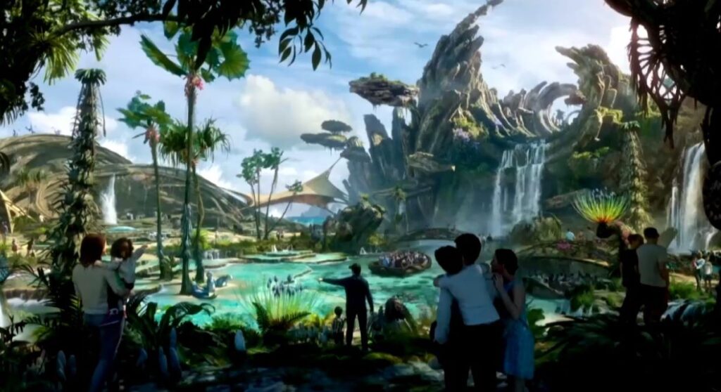 Concept art for a possible Avatar expansion at Disneyland Resort.
