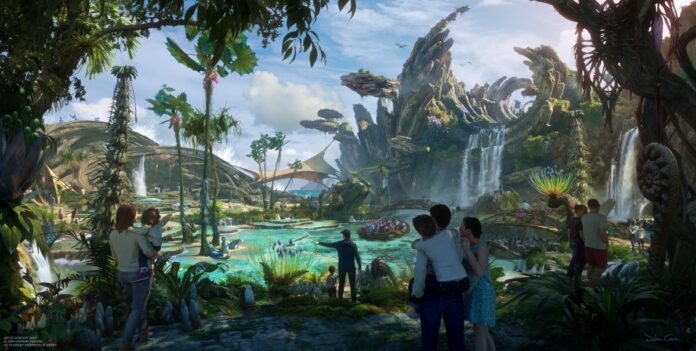 Concept art for a proposed Avatar expansion at Disneyland Resort.