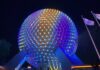 Full Concert Schedule for the 2026 EPCOT Food and Wine Festival EPCOT's Spaceship Earth at night.