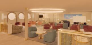 Updated concierge lounge on the Disney Dream.