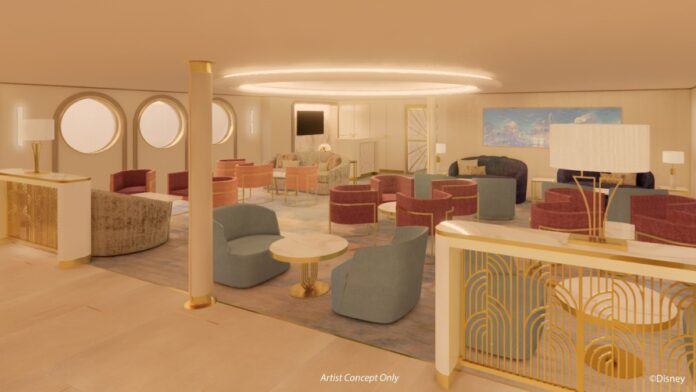 Updated concierge lounge on the Disney Dream.
