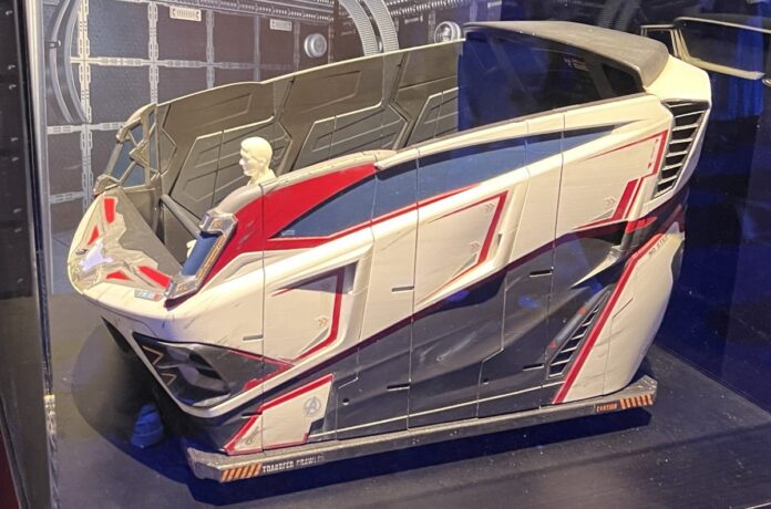 Ride vehicle model for the Avengers ride planned for Disney California Adventure.