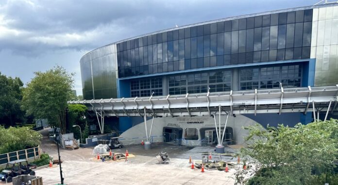 Test Track canopy completely removed at EPCOT.