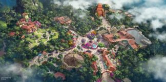 Concept art for the Tropical Americas land at Animal Kingdom.