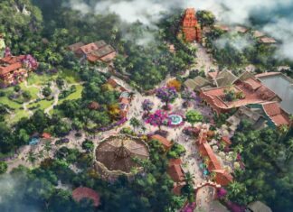 Concept art for the Tropical Americas land at Animal Kingdom.