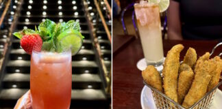 Happy Hour menu items at The Edison.