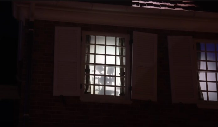 Ichabod Crane in the window at Magic Kingdom.