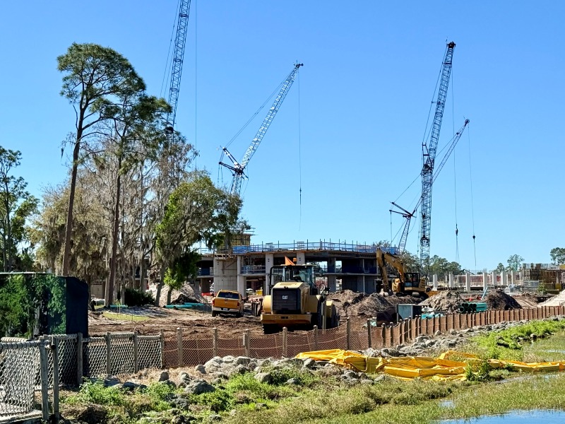 Construction of Disney Lakeshore Lodge at Walt Disney World.