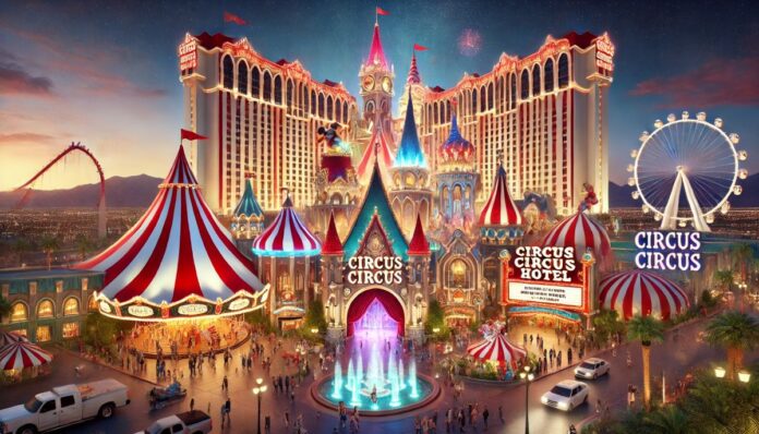 AI concept art of a Disney resort in Las Vegas.