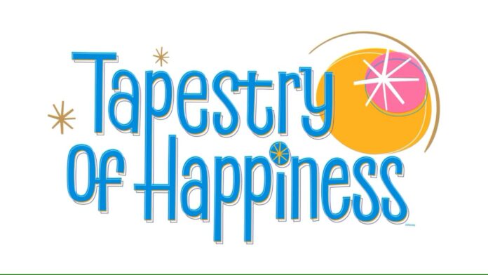 Logo for 'Tapestry of Happiness' projection show at Disneyland.