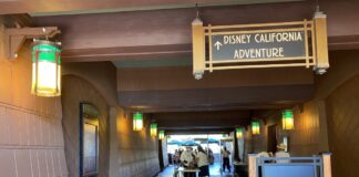 Entrance to Disney California Adventure from Disney's Grand Californian hotel.