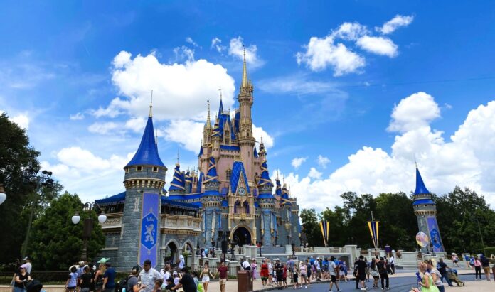 Daytime picture of Cinderella Castle at Magic Kingdom.