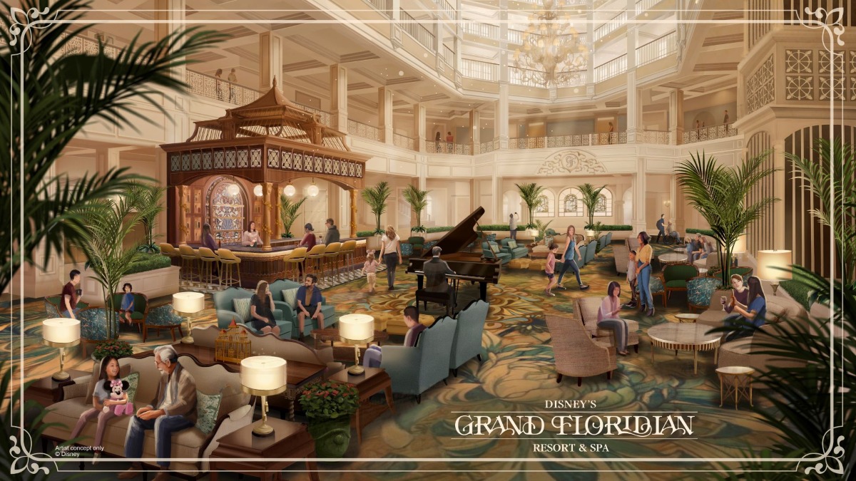 Lobby bar inside Disney's Grand Floridian Resort.