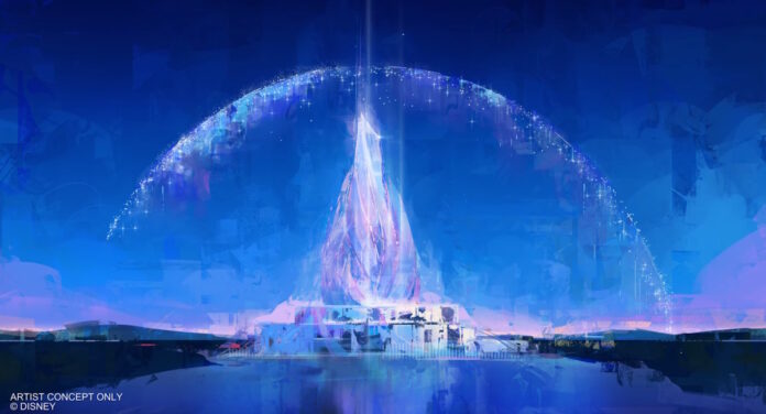 Concept art of a castle in Disneyland Abu Dhabi.