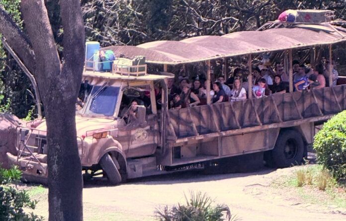 A broken down truck at Kilimanjaro Safaris.