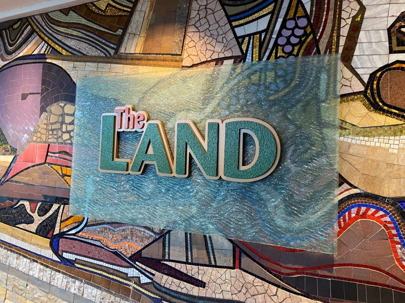 Sign outside the Land Pavilion at EPCOT.
