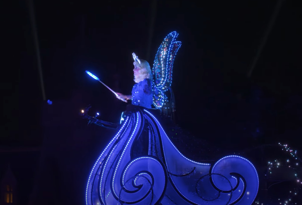 Blue Fairy in the Disney Starlight parade.