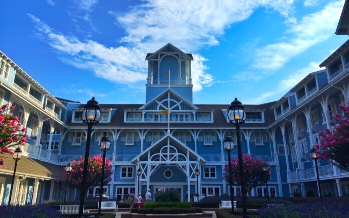 Outside of Disney's Beach Club resort.